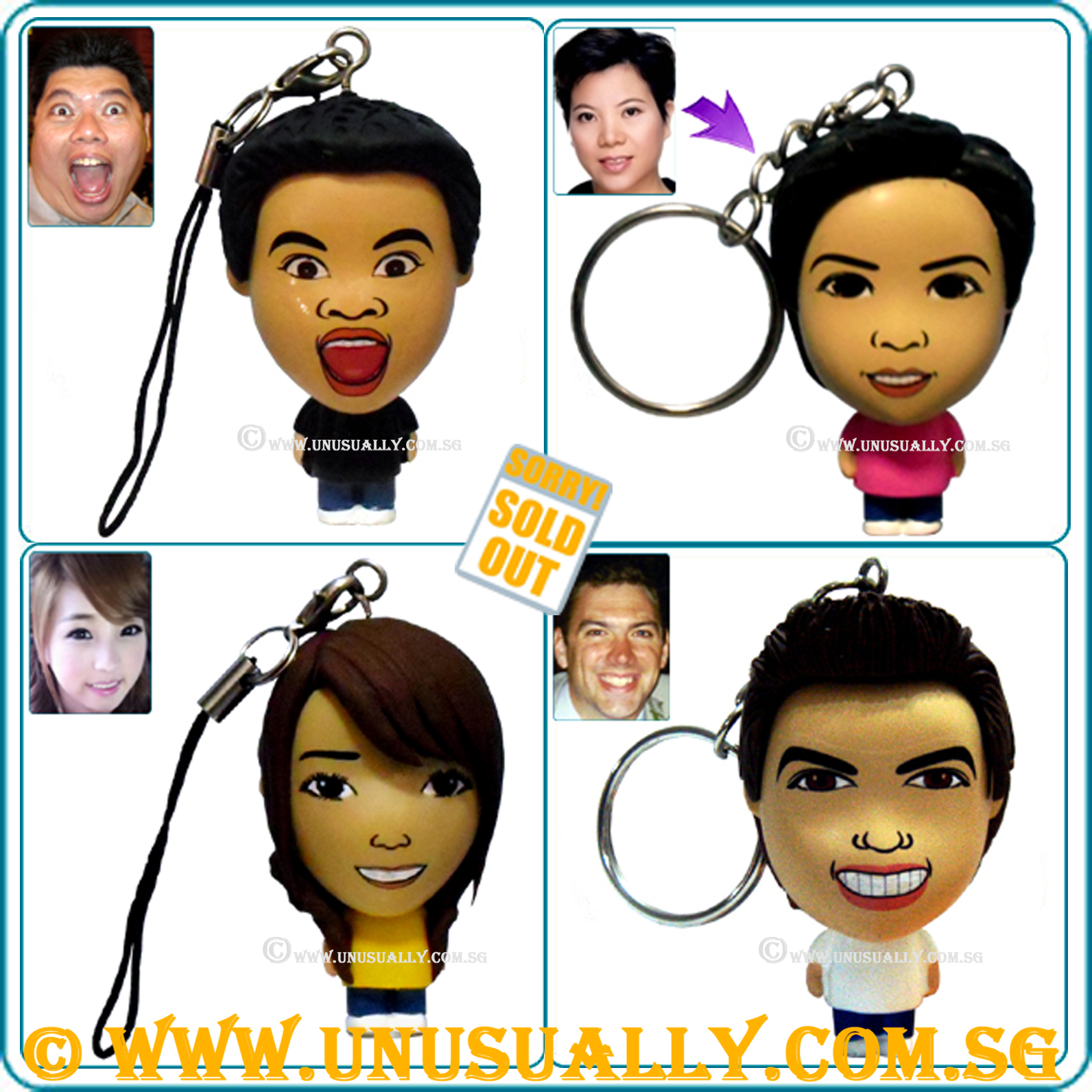 Personalized Cartoon Feel Mini Dollies - SOLD OUT